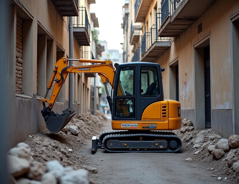 Innenstadt Baustelle Kompaktmaschinen